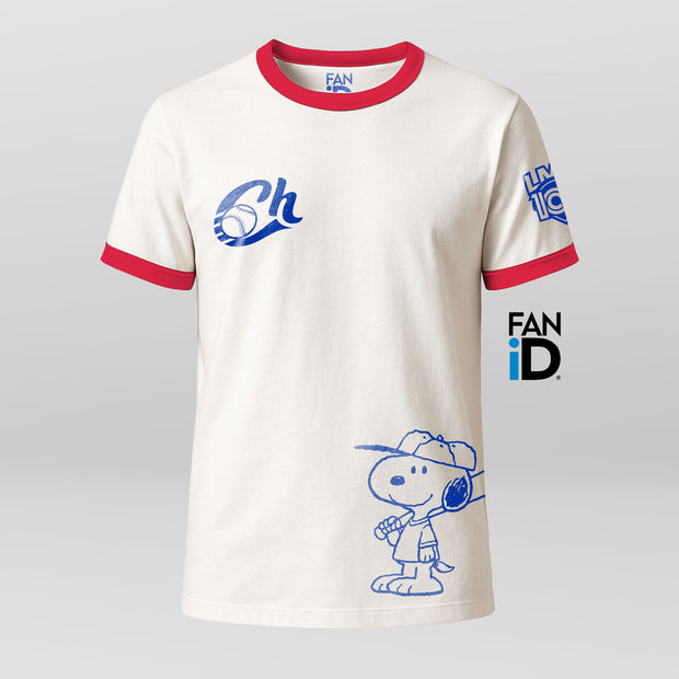 Playera Oficial Básica Charros De Jalisco x Peanuts